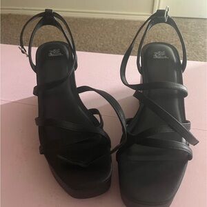 Wild Fable Black Strappy Heels